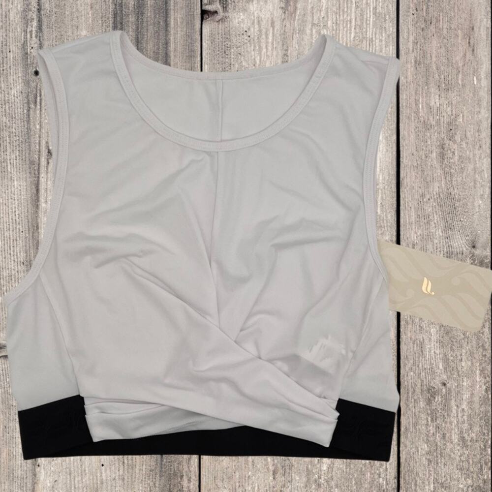 FABLETICS POWERTOUCH LIGHT FRONT TWIST TANK, SIZE MEDIUM (6-8)